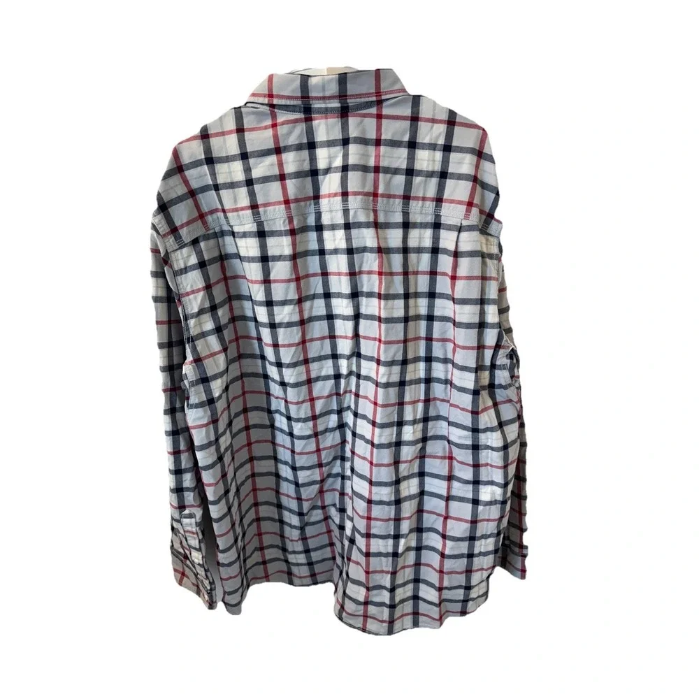 The‎ North Face Men's XXL 2XL Red Black Plaid 100% Cotton Button Front Shirt